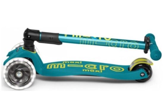 Trotineta pliabila Micro Maxi Deluxe Foldable LED Petrol Green