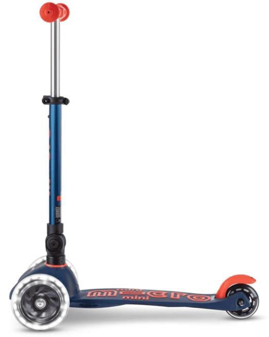 Trotineta pliabila Micro Mini Deluxe Foldable LED Navy Blue