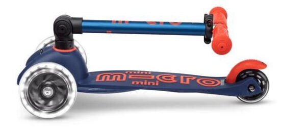 Trotineta pliabila Micro Mini Deluxe Foldable LED Navy Blue