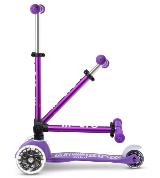 Trotineta pliabila Micro Mini Deluxe Foldable LED Purple