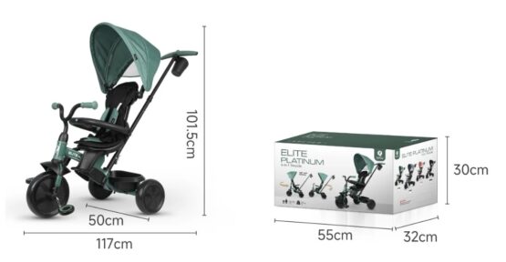 Bicicletă copii Qplay Elite Platinum Green