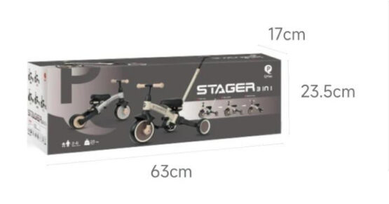 Bicicletă copii Qplay Stager 3 in1 Green