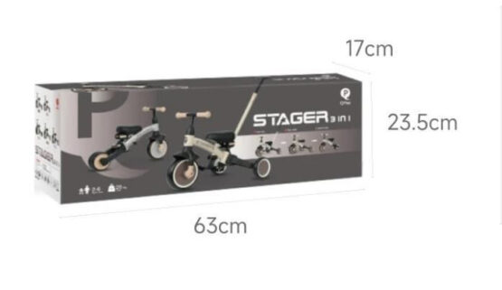 Bicicletă copii Qplay Stager 3 in1 Pink