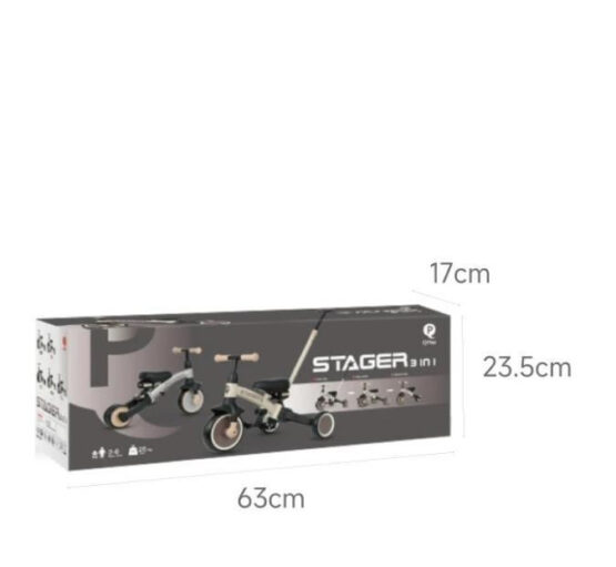 Bicicletă copii Qplay Stager 3 in1 PlatinumGolden