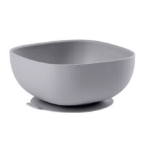 Bol silicon cu ventuza Beaba Gri