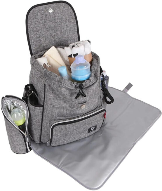 Geanta pentru mama Qplay MB-007 Light Grey
