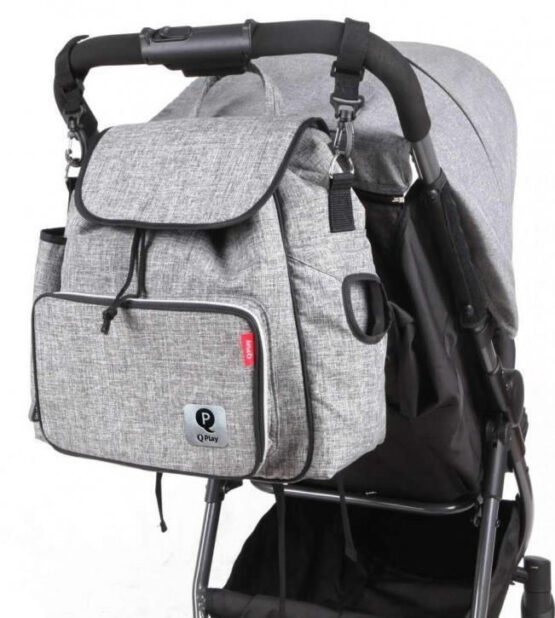 Geanta pentru mama Qplay MB-007 Light Grey