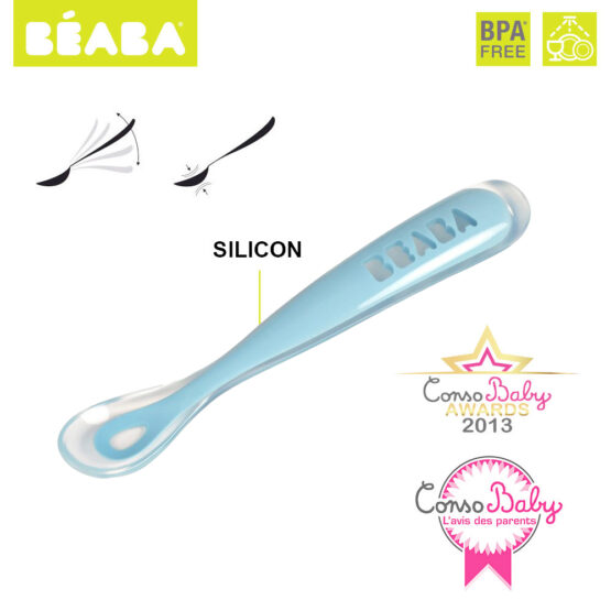 Lingurita Silicon Beaba (+8 Luni) Bleu