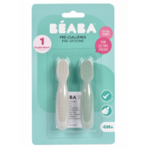 Set 2 linguri silicon Beaba Sage GreenVelvet Grey