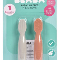 Set 2 linguri silicon Beaba TerracottaVelvet Grey