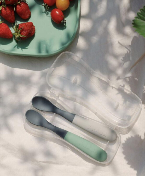 Set linguri de silicon Beaba Bicolor Mineral