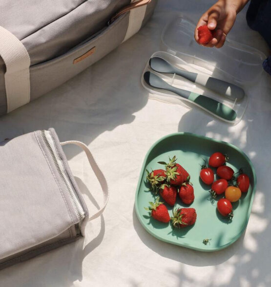 Set linguri de silicon Beaba Bicolor Mineral