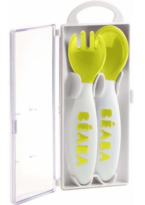 Set lingurita si furculita Beaba Neon