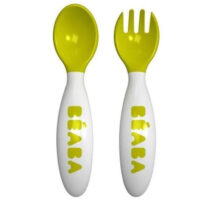 Set lingurita si furculita Beaba Neon