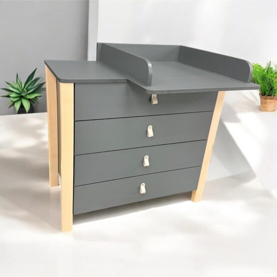 Comodă Eucalyptus Karol Plus (DSK-KP04) Grafit+Natural