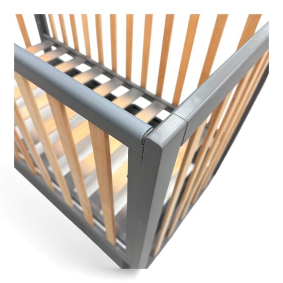 Pătuţ Eucalyptus Mia Elite Premium Transversal (DS-E406) Grafit+Natural