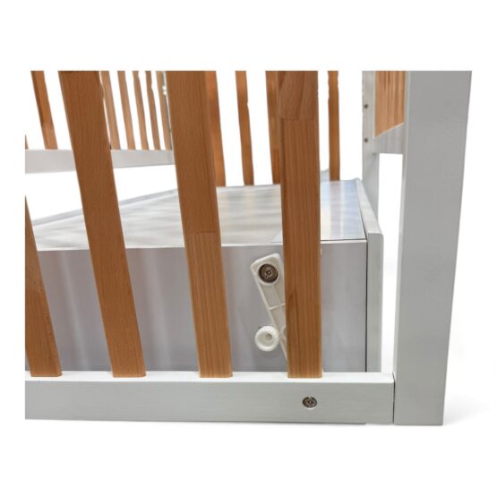 Pătuţ Eucalyptus Mia Premium Elite Transversal (DS-406) Alb+Natural