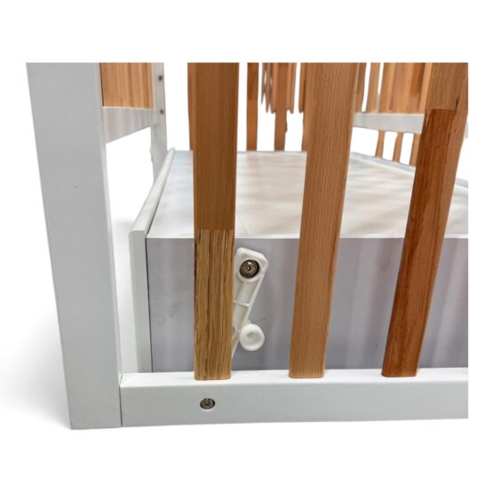 Pătuţ Eucalyptus Mia Premium Elite Transversal (DS-406) Alb+Natural