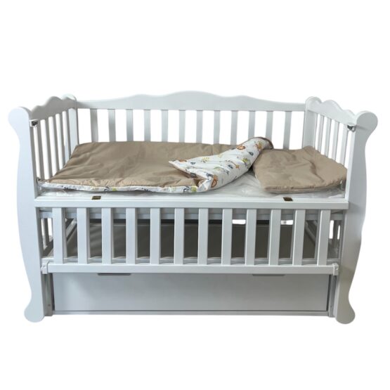 Pătuţ Goydalka NATALI PREMIUM LONGITUDINAL (1В311-1) Alb