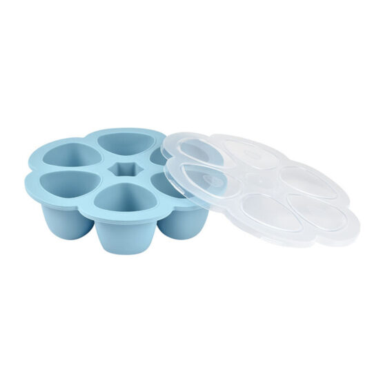 Recipient ermetic silicon multiportii 6×90 ml Beaba Windy Blue, B912493