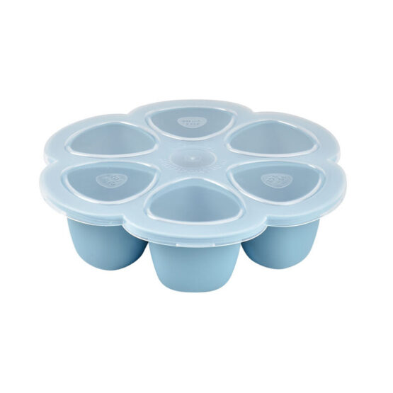 Recipient ermetic silicon multiportii 6×90 ml Beaba Windy Blue, B912493