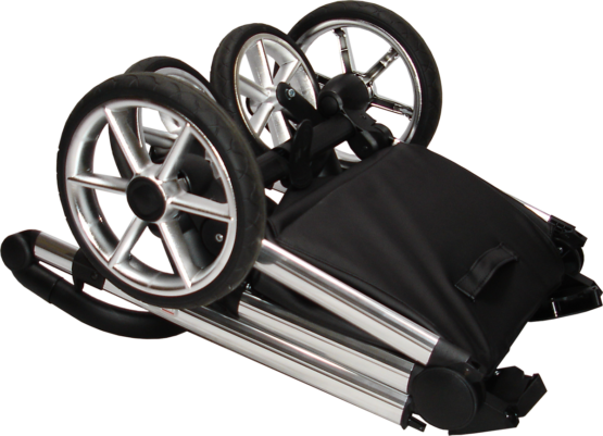 Carucior 2 in 1 Sojan Azurro (Negru+Gri inchis)