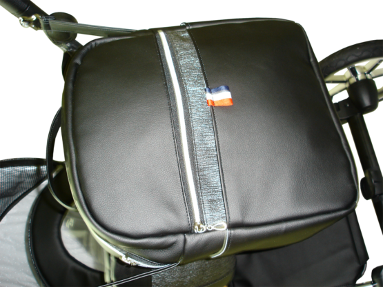 Carucior 2 in 1 Sojan Azurro (Negru+Gri inchis)