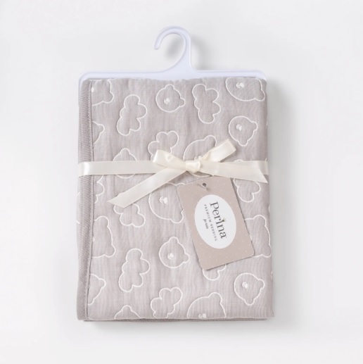 Cuvertură pentru bebeluși Perina Soft Cotton (PL-02.6) Gri