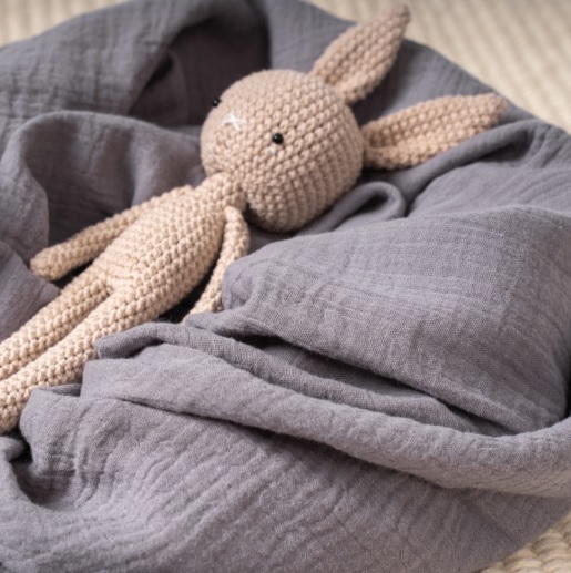 Pelinca de muselina 130x110cm Plitex (MP.1-13х11-1.6) Gri