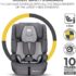 Scaun auto KinderKraft Safety Fix 2 i-Size, 9-36 kg, Gri