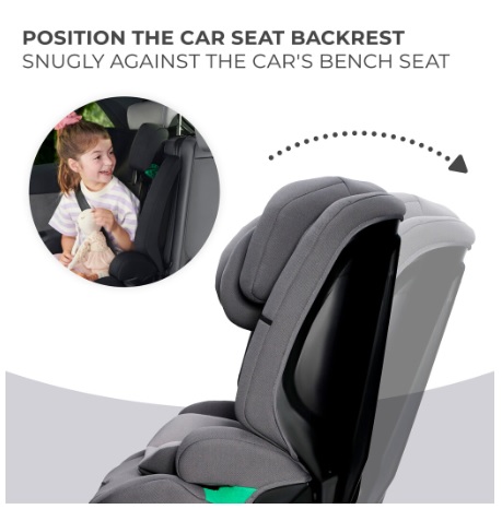 Scaun auto KinderKraft Safety Fix 2 i-Size, 9-36 kg, Gri