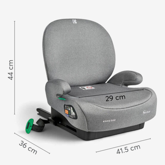 Scaun auto booster i-Size KikkaBoo i-Boost Dark Grey (15-36 kg)