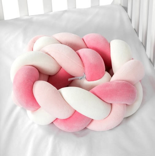 Apărătoare pătuț PernaMea Cosiță Lila (1 piesă), 120x15 cm