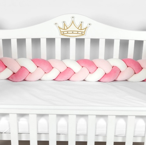 Apărătoare pătuț PernaMea Cosiță Lila (1 piesă), 120×15 cm (PM.101756/4)