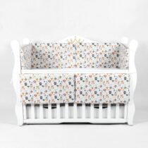 Apărătoare pătuț PernaMea Forest Albastru (6 piese), 120x60 cm