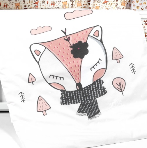 Lenjerie de pătuț PernaMea Baby Forest Beige (8 piese), 120x60 cm