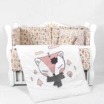 Lenjerie de pătuț PernaMea Baby Forest Beige (8 piese), 120x60 cm