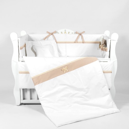 Комплект в кроватку PernaMea Elegance Коричневый (8 предметов), 120×60 см (PM.100102/4)