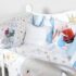 Lenjerie de pătuț PernaMea Premium Iepuraș Albastru (8 piese), 120x60 cm