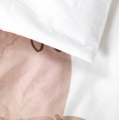 Lenjerie de pătuț PernaMea Premium Iepuraș Roz (3 piese), 120x60 cm