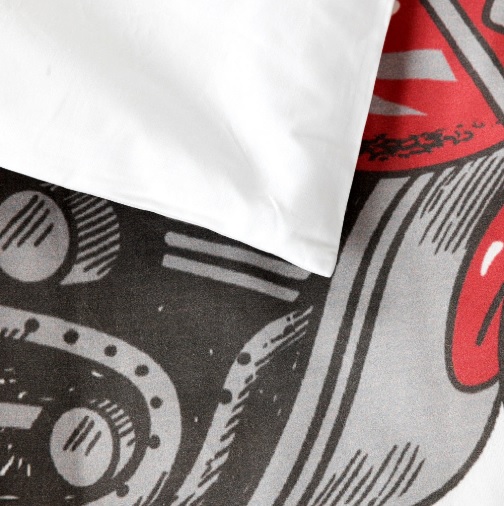 Lenjerie de pătuț PernaMea Premium Moto (3 piese), 120x60 cm