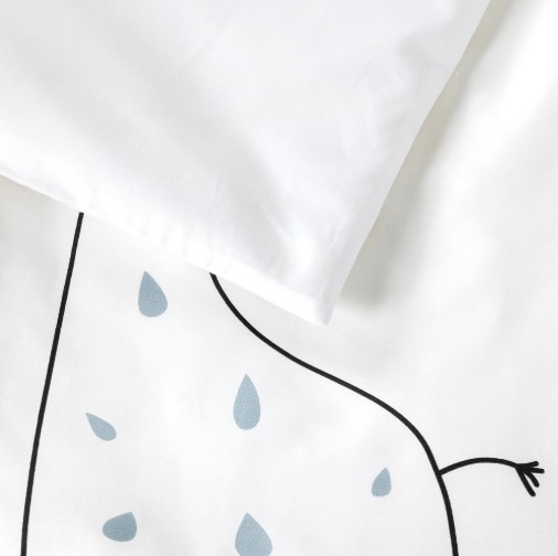 Lenjerie de pătuț PernaMea Satin Giraffe (3 piese), 120x60 cm