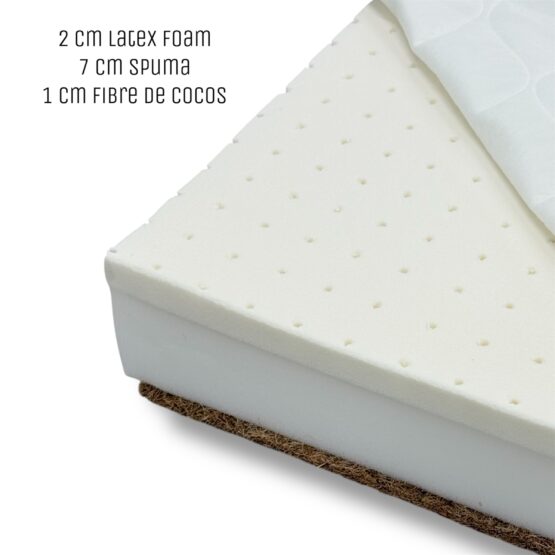 Saltea pentru copii Eucalyptus Latex Cocos 120x60x10cm