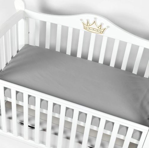 Cearșaf de pat pe elastic PernaMea Gri, 120×60 cm (PM.101357/1)