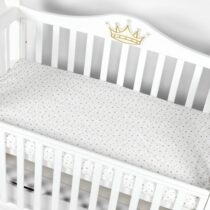 Cearșaf de pat pe elastic PernaMea Stele Maro, 120x60 cm