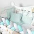 Lenjerie de pătuț 8 piese PernaMea Cosiță Iepuraș Turcoaz