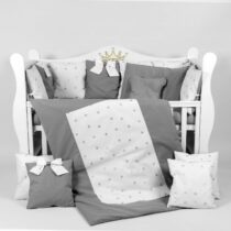 Lenjerie de patut 8 piese PernaMea Perne Gri