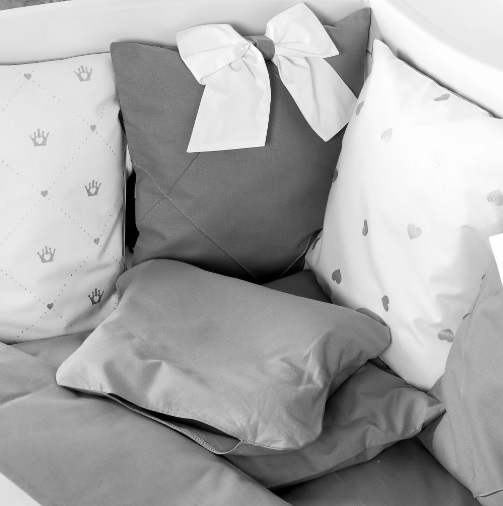 Lenjerie de patut 8 piese PernaMea Perne Gri