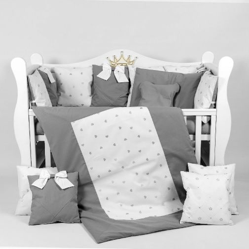 Комплект в кроватку 8 предметов PernaMea Perne Gri (PM.101650/2)
