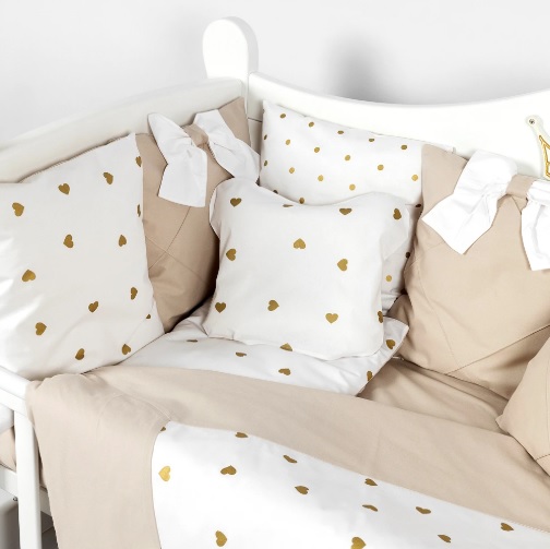 Lenjerie de patut 8 piese PernaMea Perne Maro